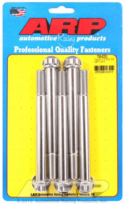 ARP Fastner 1 2-20 x 5.250 12pt SS bolts 755-5250