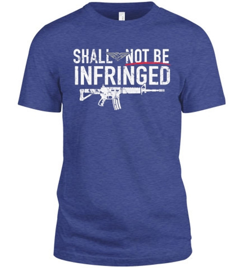 Shall Not Be Infringed Front 2AW Logo Back T-Shirt-L