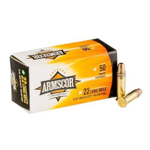 Armscor .22LR Rimfire Ammo - 36 Grain | HVHP | 5000rd Case (100 Boxes)