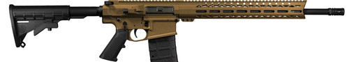 Live Free Armory LF308 Billet AR-10 Battle Rifle - Burnt Bronze | .308Win / 7.62NATO | 18" Barrel | 15" LFA Free Float M-LOK Rail | Classic M4-Style Stock