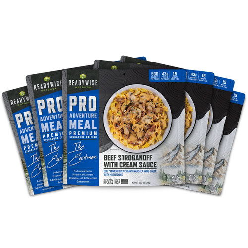 ReadyWise Outdoor Pro Adventure Meal - Beef Stroganoff with Mushroom Cream Sauce | 6 Pack
