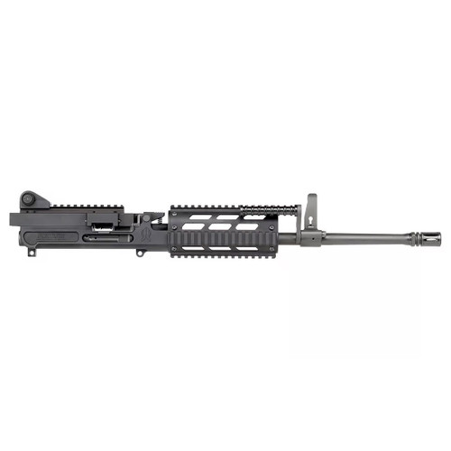 FightLite MCR DUAL-FEED AR-15 Upper Assembly - Black | 5.56 NATO | 16.25 Quick-Change Barrel | Accepts AR-15 Magazines & M27 Linked Ammo | 1913 Picatinny Rail-Interface System