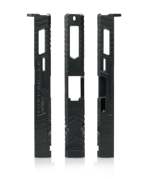 LANTAC Razorback Glock G17 Slide - Black | Stripped | Windowed | Fits Gen 4