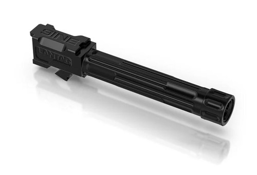 LANTAC 9INE Glock G19 Fluted Barrel 416R - Threaded | Black DLC
