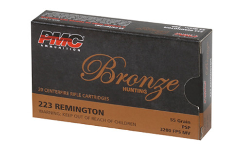 PMC Bronze .223 Remington Rifle Ammo - 55 Grain | SP | 20rd Box