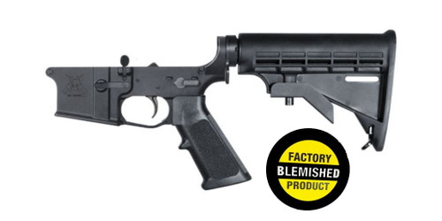 FACTORY BLEM - KE Arms KE-15 Forged Complete AR15 Lower - Black | M4 Buttstock | BLEMISHED, sold As-Is NO RETURNS