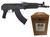 Pioneer Arms Polish Hellpup AK-47 Pistol - Black | 7.62x39 | 11.73" Barrel Bundled w/ One Wolf Steel Case 7.62x39mm Rifle Ammo - 122 Grain | FMJ | 1000rd Case