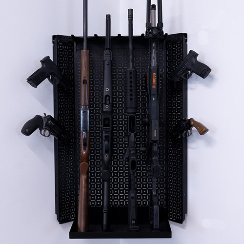 "The Defender" Corner Wall Panel Rifle Rack