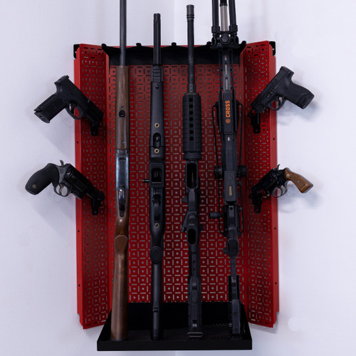 "The Defender" Corner Wall Panel Rifle Rack