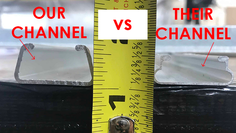 Tunnel Vision Hoops Spring Wire Channel vs Their Spring Wire Channel | Testing and Comparing  Plastic Attachment Channels