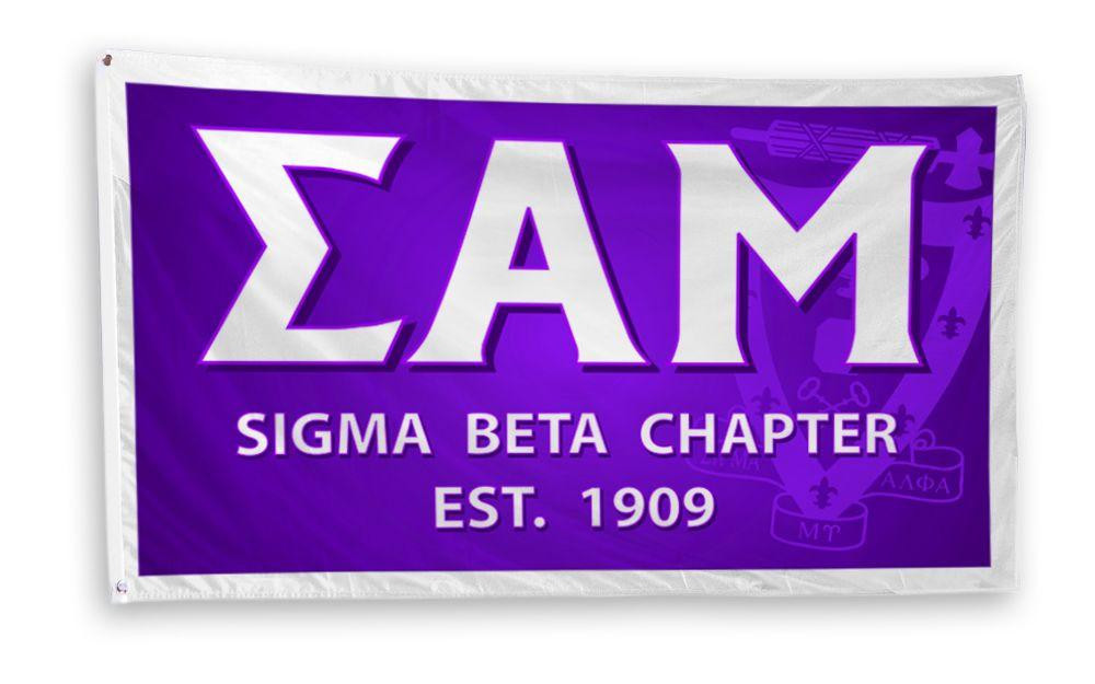 Sigma Alpha Mu USA Buchstaben Flagge - 3x5 Fuß, Offiziell Lizenziert, Bruderschafts-Flagge