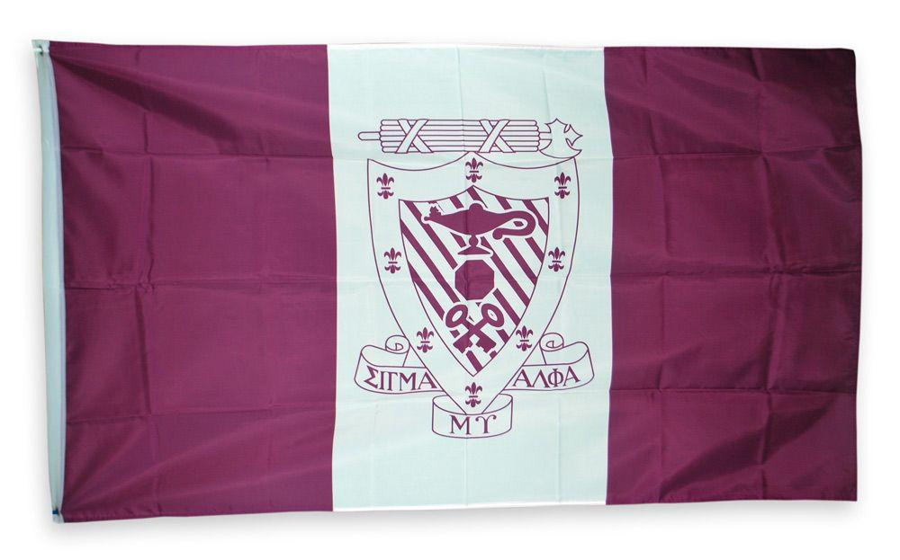 Sigma Alpha Mu USA Buchstaben Flagge - 3x5 Fuß, Offiziell Lizenziert, Bruderschafts-Flagge