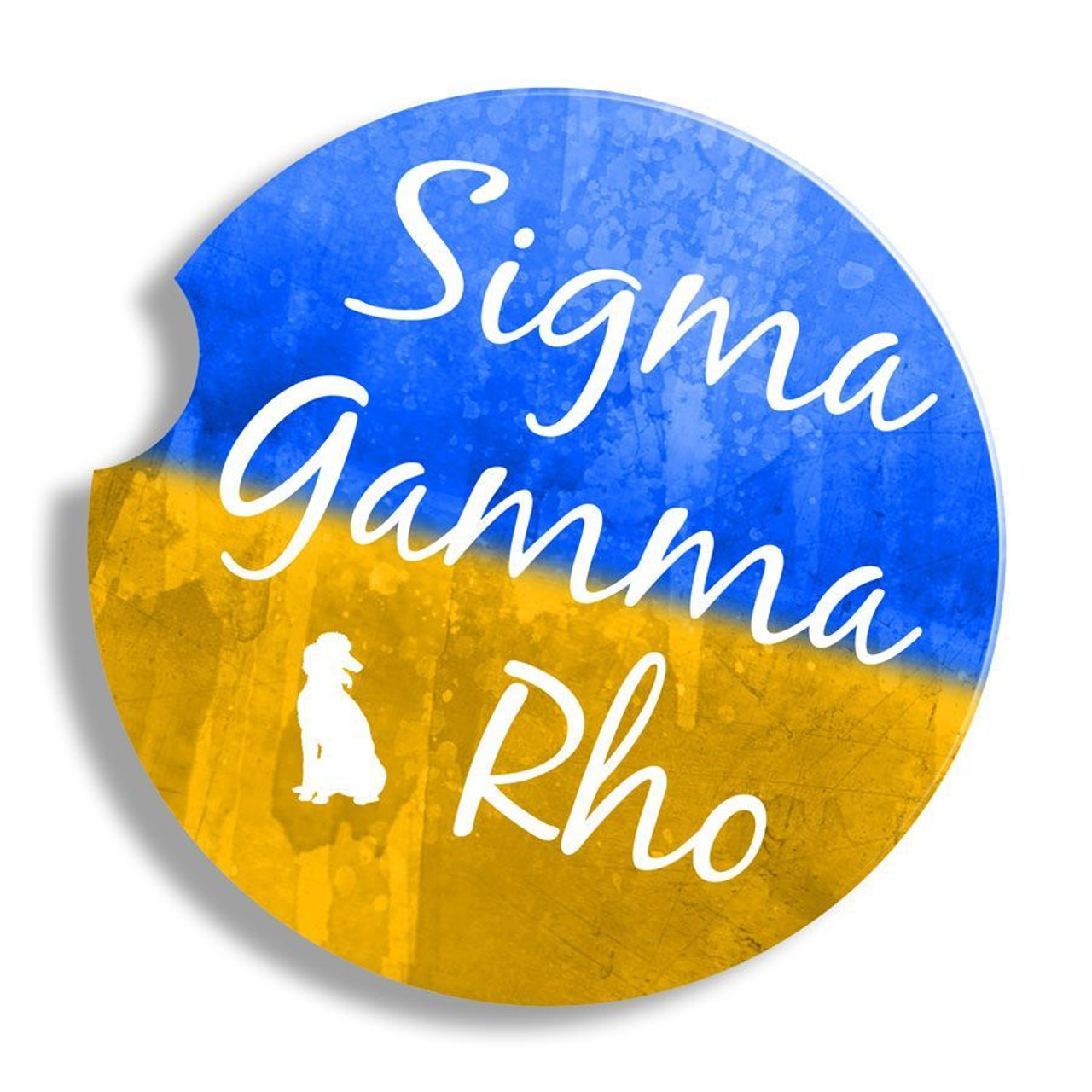 Sigma Gamma Rho Custom Sandstone Car Cup Holder Coaster - Greek Gear