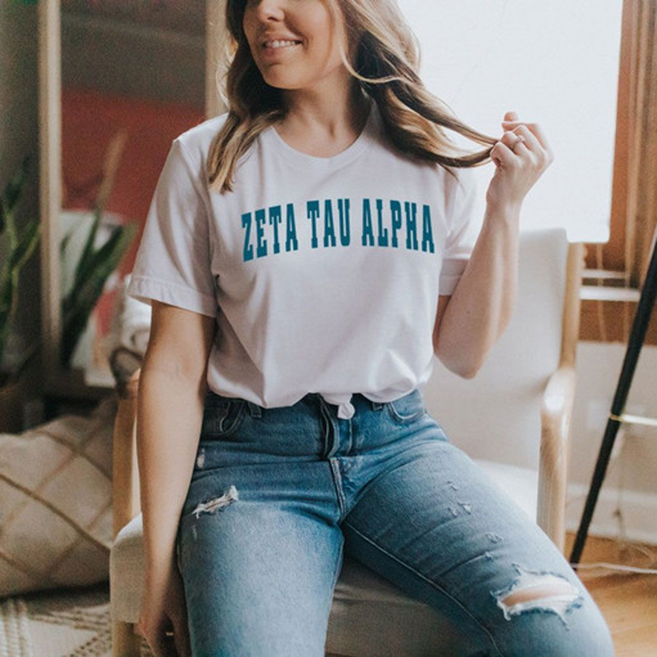 Zeta Tau Alpha Letterman T-Shirts - Greek Gear