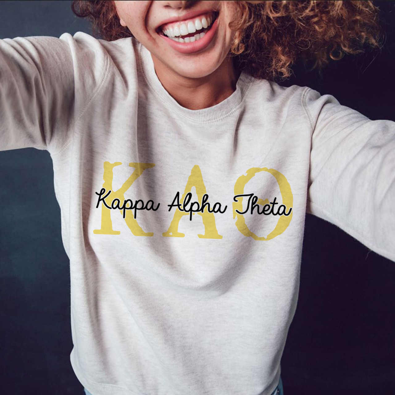 Kappa Alpha Theta Greek Type Crewneck Sweatshirts - Gear