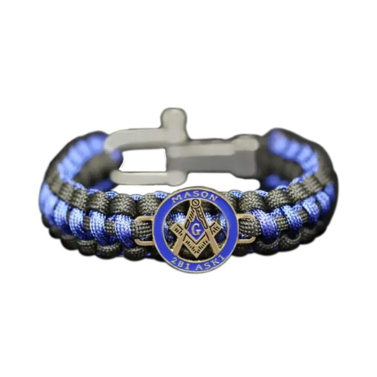 Masonic Paracord Survival Bracelet W/Adjustable Clasp - Greek Gear