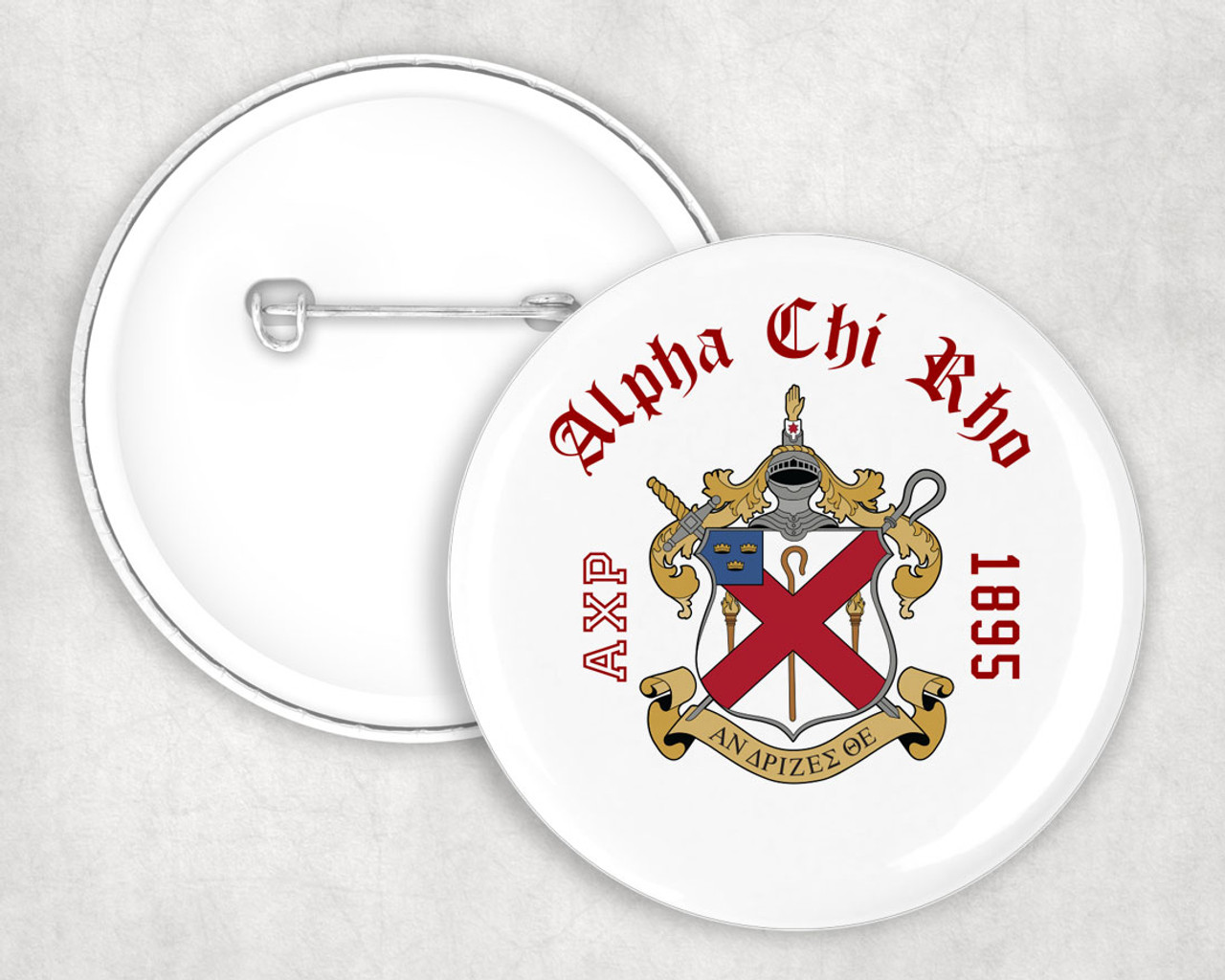 Alpha Chi Rho Classic Crest Button - Greek Gear