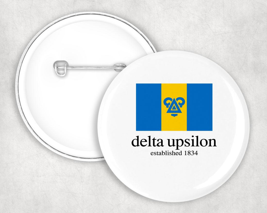 Delta Upsilon Flag Button - Greek Gear