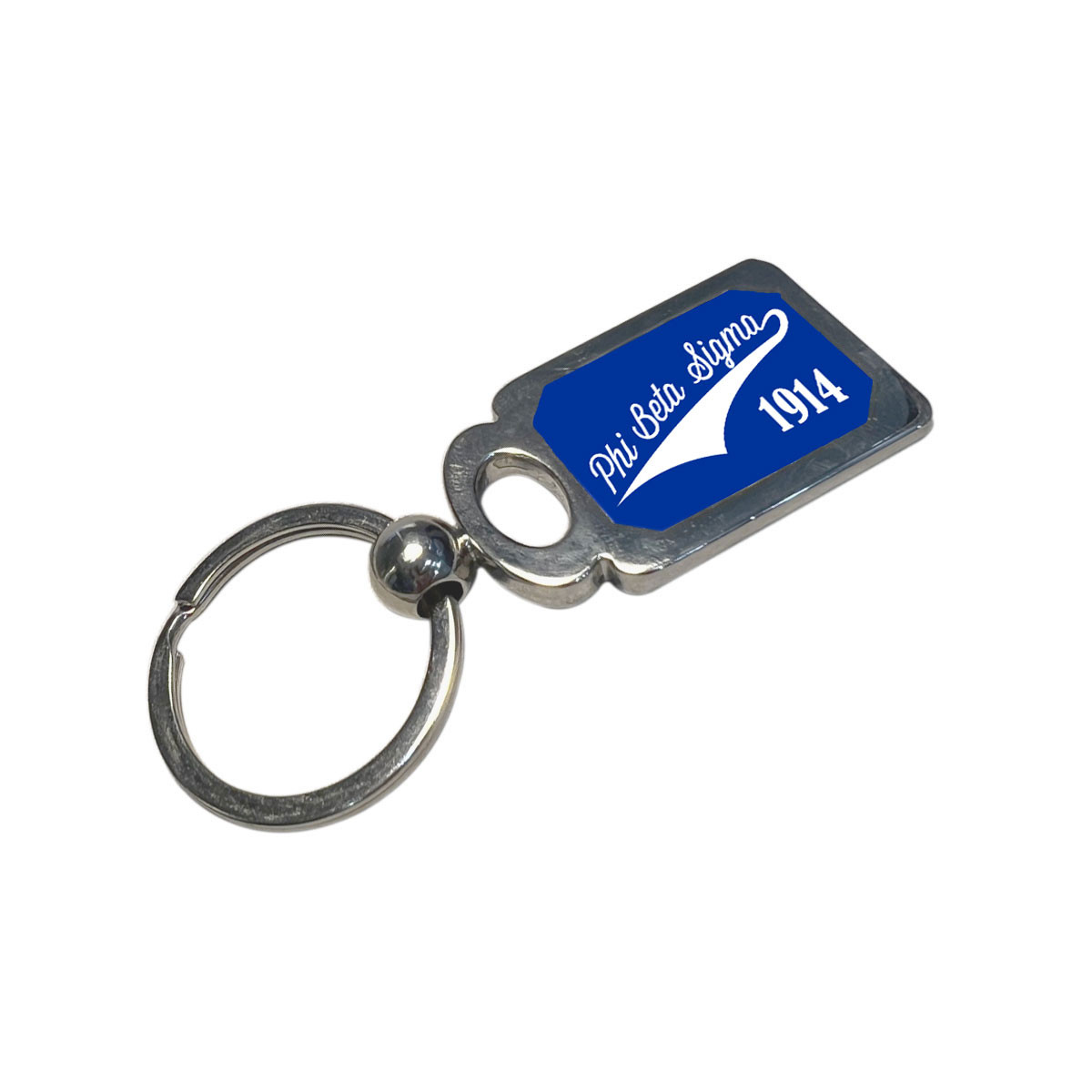 Phi Beta Sigma Chrome Tail Key Chain – Personalized Fraternity Accessory