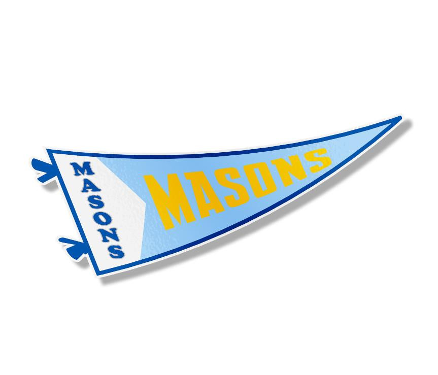 Mason Pennant Sticker - Greek Gear