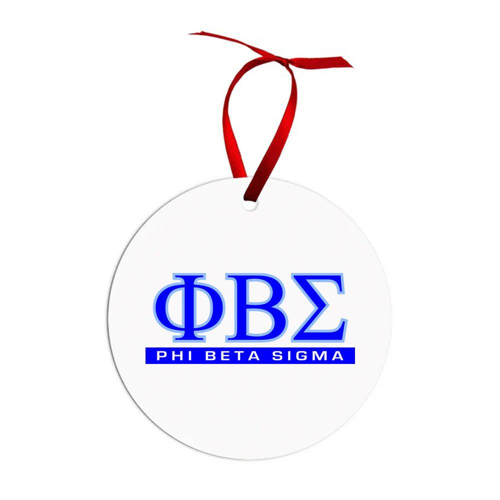 Phi Beta Sigma Classic Circle Ornament Fraternity Holiday Keepsake