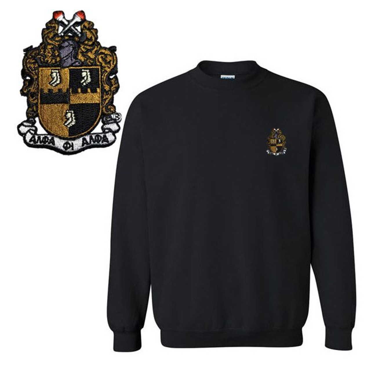 DISCOUNT Alpha Phi Alpha World Famous Crest Shield Crewneck