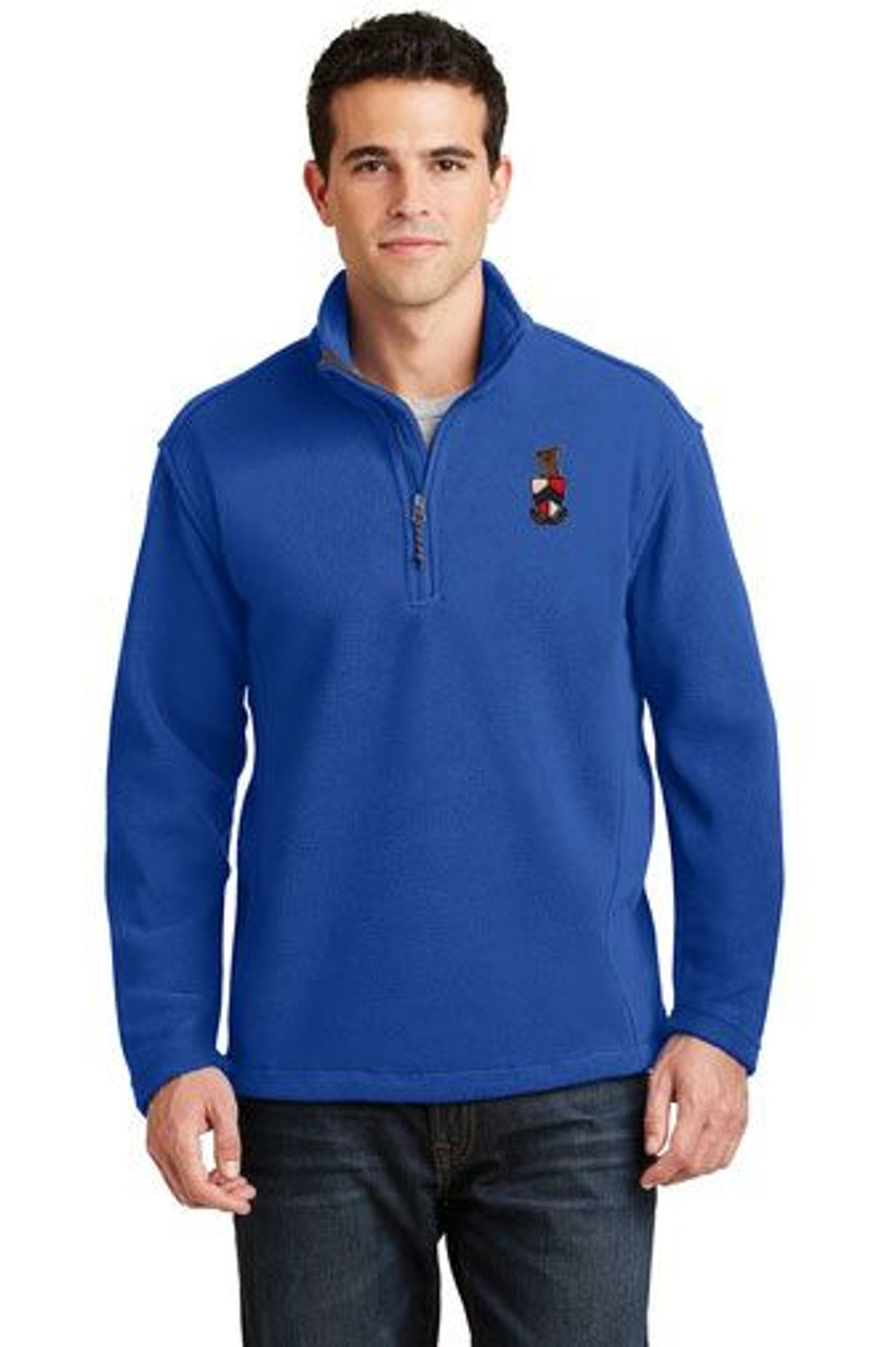 Fraternity & Sorority Crest Quarter Zip Fleece Pullover - Greek Gear