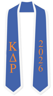 Kappa Delta Rho Graduation Sash Stole w/ Year