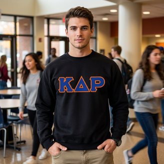 Kappa Delta Rho Custom Twill Crewneck Sweatshirt