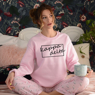  Kappa Delta Script Box Crewneck Sweatshirt 