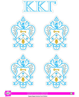 Kappa Kappa Gamma Crest Sticker Sheet