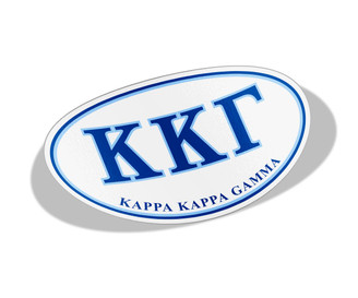 Kappa Kappa Gamma Greek Letter Oval Decal