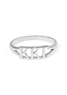 Kappa Kappa Gamma Sterling Silver Letter Ring