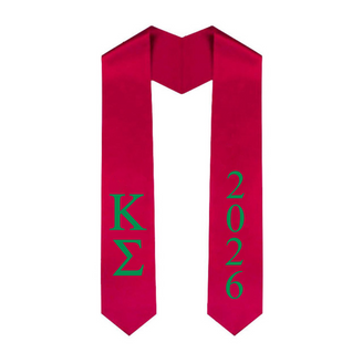 Kappa Sigma Greek Lettered Graduation Sash Stole With Year - Best Value