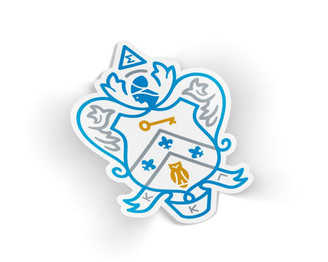 Kappa Kappa Gamma Die Cut Crest Sticker