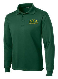 Lambda Chi Alpha- $35 World Famous Long Sleeve Dry Fit Polo