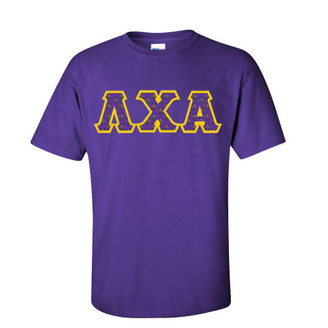  Lambda Chi Alpha Fraternity Crest - Shield Twill Letter Tee 