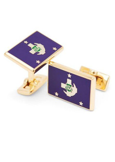 TCS Lambda Chi Alpha Gold Plated Flag Cufflinks 