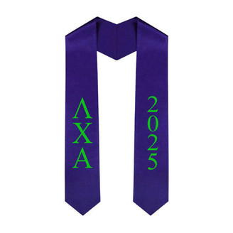  Lambda Chi Alpha Greek Lettered Graduation Sash Stole With Year - Best Value 