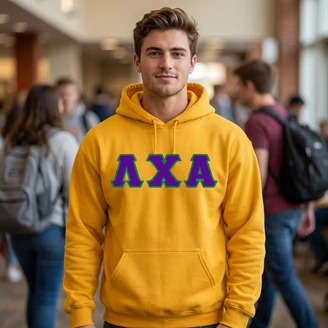 Lambda Chi Alpha Letters Hooded Sweatshirt - Best Value