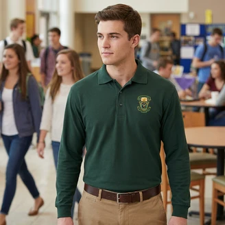 DISCOUNT-Lambda Chi Alpha Emblem Long Sleeve Polo