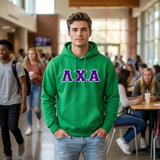 Lambda Chi Alpha Custom Twill Hooded Sweatshirt