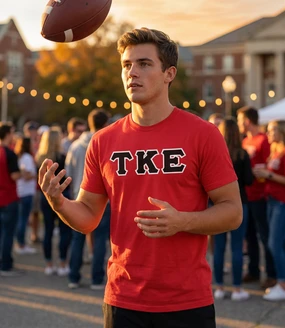 Greek Lettered Twill T-Shirt
