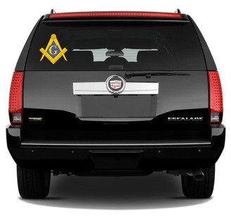  Mason Large Greek Color Crest - Shield Decal - 12 Inches Tall 