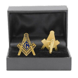  Mason Shield Cuff Links W/Box - 1" 