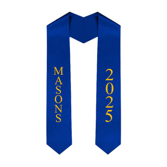  Masonic Greek Lettered Graduation Sash Stole With Year - Best Value 