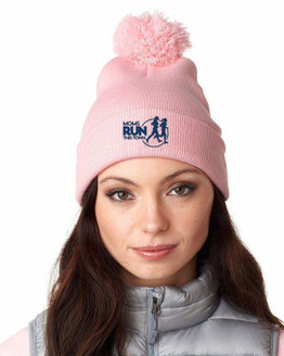  Moms Runs This Town Knit Pom-Pom Beanie with Cuff 