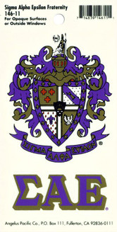  Sigma Alpha Epsilon Crest - Shield Decal 