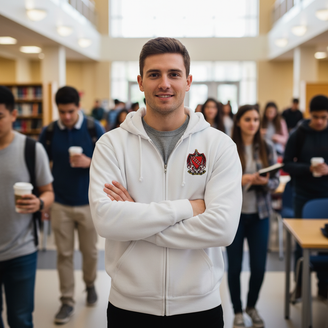 DISCOUNT-Tau Kappa Epsilon Emblem Full Zippered Hoodie