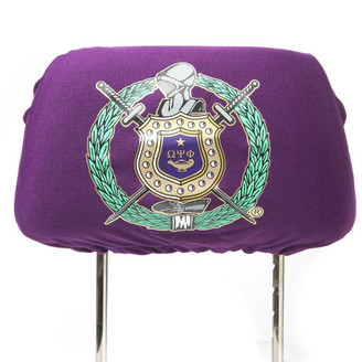 Omega Psi Phi Black Car Seat Headrest Cover